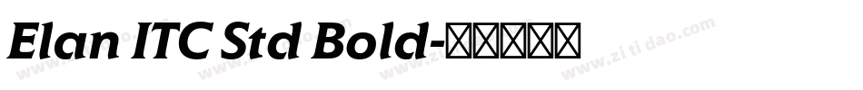 Elan ITC Std Bold字体转换